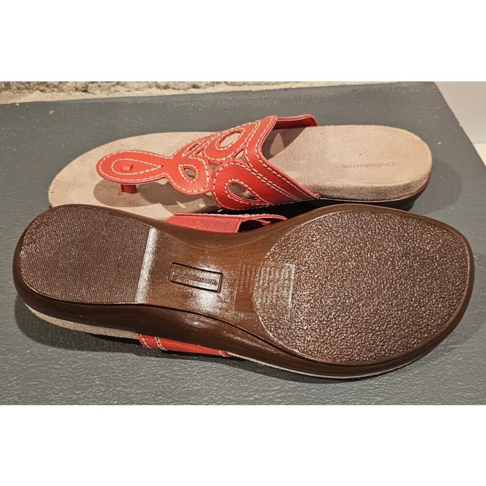 CROFT & BARROW Rita Coral Slide On Thong Sandals Size 8.5. New with box - Picture 6 of 7